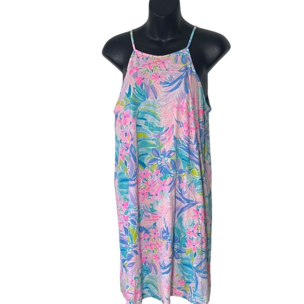 Lilly Pulitzer‎ women’s medium Margot swing dress vibrant colorful summer floral